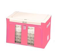 RAGOPILEN Scatola per riporre, Impermeabile e resistente, con supporto in acciaio e doppia cerniera, for armadio, sotto il letto, bagagliaio dell'auto.(Pink,68L)