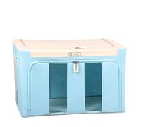 RAGOPILEN Scatola per riporre, Impermeabile e resistente, con supporto in acciaio e doppia cerniera, for armadio, sotto il letto, bagagliaio dell'auto.(Light Blue,68L)