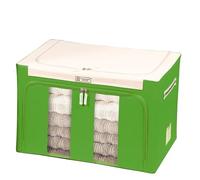 RAGOPILEN Scatola per riporre, Impermeabile e resistente, con supporto in acciaio e doppia cerniera, for armadio, sotto il letto, bagagliaio dell'auto.(Green,68L)