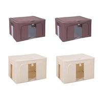 RAGOPILEN Scatola per riporre, Organizzatore for scarpe sottoletto con cerniere robuste, finestra trasparente e maniglia(B)