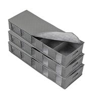 RAGOPILEN Scatola per riporre, Set di 3 grandi organizer sottoletto, for ordinare e riporre vestiti e scarpe(Grey)
