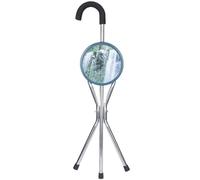 RAGOPILEN sedia pieghevole, Bastone da passeggio con seduta quadrata o rotonda 150 kg(Round stool)