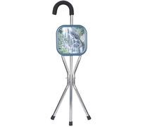 RAGOPILEN sedia pieghevole, Bastone da passeggio con seduta quadrata o rotonda 150 kg(Square stool)