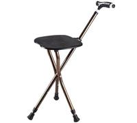 RAGOPILEN sedia pieghevole, Sgabello da passeggio pieghevole con luce, altezza regolabile 34,2-38,2 pollici, capacità di carico 440 libbre, multicolore, 24x87-97 cm(Brown Color)
