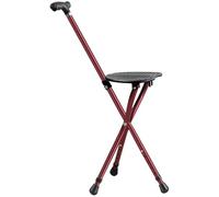 RAGOPILEN sedia pieghevole, Sgabello regolabile in canna con luce LED 24x84-96cm Nero Rosso(Red Color)