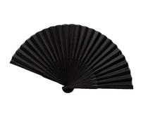 RAGOPILEN Ventaglio Pieghevole, Ventaglio Pieghevole Nero Portatile 21 cm x 38 cm in Seta Artificiale di bambù for Danza, Festival, spettacoli, Feste