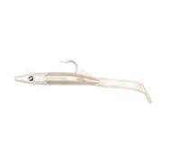 Ragot, RAGLOU HYBRID Monster, esca artificiale in gomma con sistema a sonaglio, ganci VMC®, 14-20 cm, 45-145 g, confezione da 2, esca in gomma, esca da mare per la Norvegia (Bianco Perla, 74g)