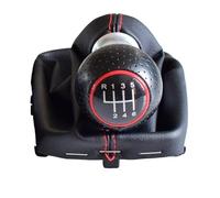 RAGPUKMUAN Cambio Pomello Maniglia Per A3 S3 2001 2002 2003 5 6 Speed Gear Shift Leva Del Cambio Pomello Ghetta Boot Cover Collare(Black-6Speed-Red)