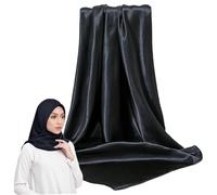 Rags selvatico per donne, elegante sciarpa in raso di raso in, morbida sciarpa di seta nera leggera, per uomini e stracci da donna