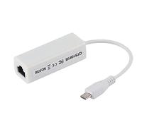 Raguso Adattatore di Rete USB 2.0, Adattatore Gigabit Fast Half o Full Duplex da 10/100Mbps Micro USB a RJ45 Ethernet per per Scheda Madre Zero 1.3/W
