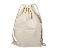 Raguso Borsa per Abiti sporchi per Uso Domestico con Sacco di Lavanderia in Cotone Naturale di Grande capacità Beige con Chiusura a Cordoncino per Uso Domestico(22 * 28cm)