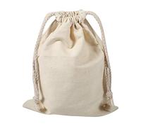 Raguso Borsa per Abiti sporchi per Uso Domestico con Sacco di Lavanderia in Cotone Naturale di Grande capacità Beige con Chiusura a Cordoncino per Uso Domestico(15 * 20cm)