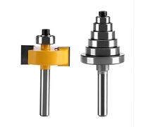 Fresa con gambo 1/2 "H - 1/4" con 7 cuscinetti Set fresa per battute Fresa durevole per lavorazione del legno Utensili per fresa in legno massello di compensato