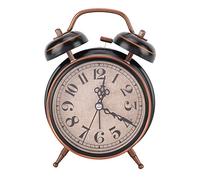 Raguso Sveglia Meccanica retrò da 4 "con Luce Notturna Doppia Campana Doppia Senza ticchettio per dormienti da Viaggio Decorazione Camera da Letto per Ufficio a casa(Black)