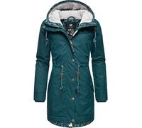 Ragwear Cappotto invernale da donna caldo parka lungo con cappuccio YM-Canny XS-6XL, Dark Green22, M