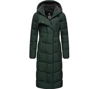 Ragwear Cappotto invernale da donna, caldo, trapuntato, lungo, con cappuccio, Pavla Long XS-6XL, Dark Green23, XXL