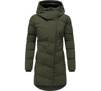 Ragwear Cappotto invernale impermeabile da donna, caldo trapuntato con colletto in pile e cappuccio, Pavla Soft YOUMODO XS-6XL, verde oliva scuro, XS