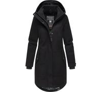 Ragwear - Cappotto invernale lungo e traspirante da donna con aspetto di cappotto in lana, calda giacca invernale Jannisa YOUMODO, taglie XS-6XL, Nero , L