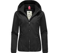 Ragwear Dizzie Intl - Giacca leggera da donna, impermeabile, con cappuccio, taglie XS-6XL, Black024, L