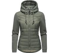 Ragwear Giacca da donna leggera trapuntata corta con maniche morbide e cappuccio Sandrra XS-6XL, Oliva, XXXL