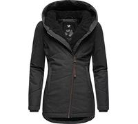 Ragwear Giacca invernale calda impermeabile da donna con cuciture decorative e morbido cappuccio Gordon Intl XS-XXL, Black22, M