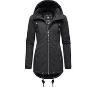 Ragwear Giacca invernale da donna, calda, corta, impermeabile, con cappuccio, Zuzka Winter XS-6XL, Black22, S
