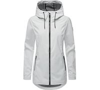 Ragwear Giacca lunga da donna, impermeabile e traspirante, con cappuccio regolabile, Zuzka Sport YOUMODO XS-6XL, bianco sporco, L