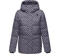 Ragwear, Giubbotto invernale da donna, calda giacca trapuntata impermeabile e antivento con motivo a quadri alla moda e cappuccio, stampa Wikesh, Print YOUMODO, taglie XS-6XL, lavanda, M