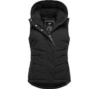 Ragwear Hesty Intl - Giubbotto invernale da donna, senza maniche, impermeabile, con cappuccio rimovibile, XS-6XL, Black22, L