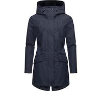 Ragwear Impermeabile da donna leggero impermeabile (colonna d'acqua 11.000 mm) e traspirante con grande cappuccio Begonia XS-6XL, blu navy, L