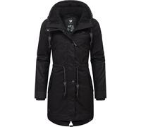 Ragwear Cappotto invernale da donna caldo parka lungo con cappuccio YM-Canny Intl XS-6XL, Black22, L