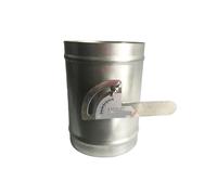 RAHBI Valvola serranda aria manuale 0-90° OD97-297mm Valvola condotto portata volume aria Valvola di ritegno ventilazione aria con anello di tenuta in silicone leisurely (Color : Stainless steel, Si