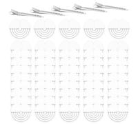 RAHHLIZS 50 protezioni termiche per extension per capelli, trasparenti, con foro singolo, rotonde, con 5 clip per capelli, per legare le extension