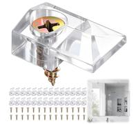 RAHHLIZS Set di 40 clip di montaggio per specchietti trasparenti | Staffe per specchio Clip per montaggio a parete Hardware di montaggio a specchio con vite per il fissaggio di specchi, armadi