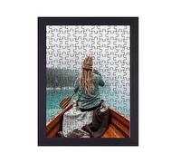Rahmendesign24 Cornice Milano per puzzle, circa 500-1000 pezzi, 50 x 70 cm, 70 x 50 cm, nero (opaco), con vetro acrilico