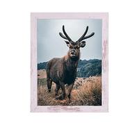 Rahmendesign24 Cornice per poster Milano 50x70 Bianco Vintage chic shabby, cornice intercambiabile, portafoto, cornice puzzle