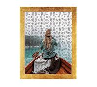 Rahmendesign24 Cornice per puzzle Milano per puzzle circa 1500-2000 pezzi 60x85cm 85x60cm Foglio d'oro Oro con vetro acrilico