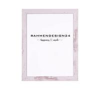Rahmendesign24 Cornice portafoto Milano 40 x 60 cm (formato poster), cornice intercambiabile, per foto, poster e puzzle, colore bianco vintage