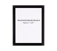 Rahmendesign24 Cornice portafoto Milano 50 x 75 cm, cornice intercambiabile, per foto, poster e puzzle, colore nero lucido