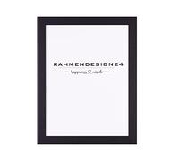 Rahmendesign24 Cornice portafoto Milano 60 x 80 cm (formato poster), cornice intercambiabile, per foto, poster e puzzle, colore nero opaco
