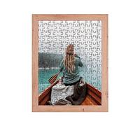 Rahmendesign24 - Cornice puzzle Milano per puzzle 1000-1500 pezzi, 80 x 60 cm, 60 x 80 cm, rovere naturale con vetro acrilico