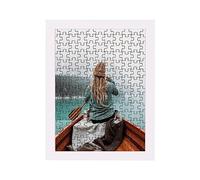 Rahmendesign24 Milano Cornice per puzzle, ca. 500-1000 pezzi, 48 x 68 cm, 68 x 48 cm, bianco (opaco) con vetro acrilico