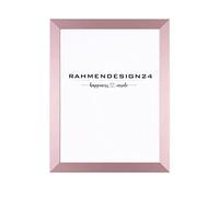 Rahmendesign24 Milano - Cornice portafoto 50 x 70 cm, colore oro rosa, antiriflesso, cornice intercambiabile, cornice per poster