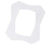Rahmendesign24 Passepartout 40 x 50 cm esterno per interni 20 x 30 cm | 10 pezzi senza acidi passepartout bianco créme, taglio obliquo a 45°, protezione di immagini e foto