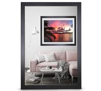 Rahmengalerie24 Alice - Cornice portafoto 50 x 100 cm, colore: Nero MDF vetro acrilico