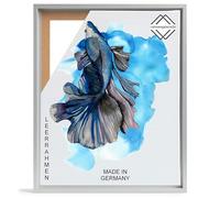 rahmengalerie24 - Cornice a cassetta da 60 x 90 cm, colore alluminio, adatta per tele su telaio, in pannello di legno di media densità (MDF)