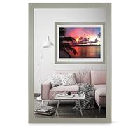 rahmengalerie24 Cornice portafoto 30 x 45 cm, in vetro acrilico grigio, senza passepartout, per foto o immagini, in MDF, senza immagine Alice