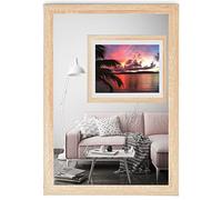 rahmengalerie24 Sonoma - Cornice portafoto 80 x 100 cm, in legno di quercia e vetro acrilico, senza passepartout, per foto o immagini, in MDF, senza immagine Alice