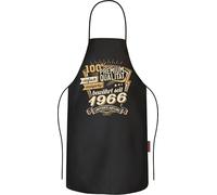 RAHMENLOS Grembiule da barbecue per uomini per il 60° compleanno: Vintage 1966 edizione limitata - Grembiule da cucina in puro cotone nero