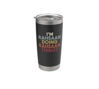 Rahsaan Name Rahsaan Personalized Name First Given Bicchiere termico in acciaio inox doppia parete